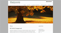 Desktop Screenshot of maplewoodscampground.net